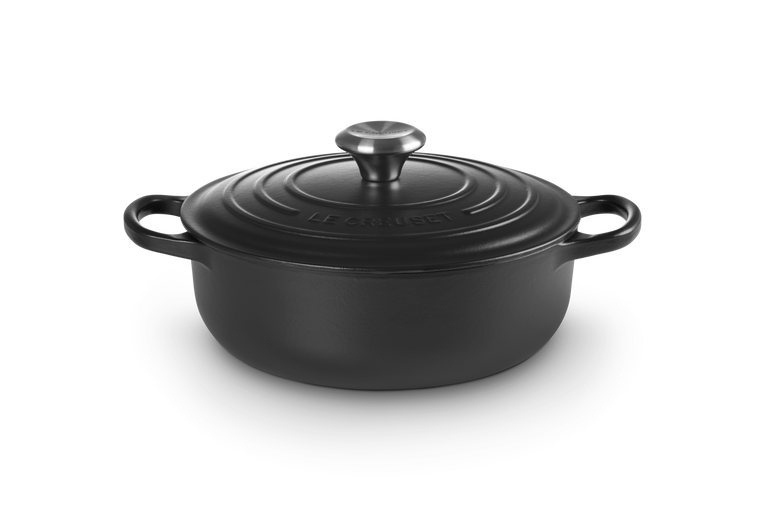 Le Creuset 24cm Cast Iron Sauteuse - Satin Black