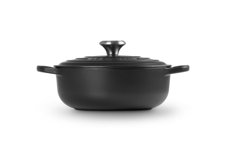 Le Creuset 24cm Cast Iron Sauteuse - Satin Black