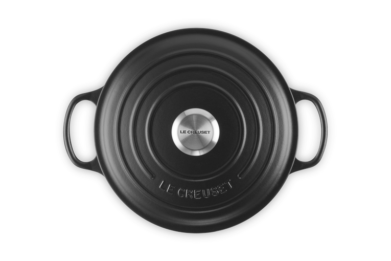 Le Creuset 24cm Cast Iron Sauteuse - Satin Black