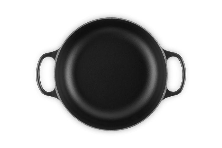 Le Creuset 24cm Cast Iron Sauteuse - Satin Black