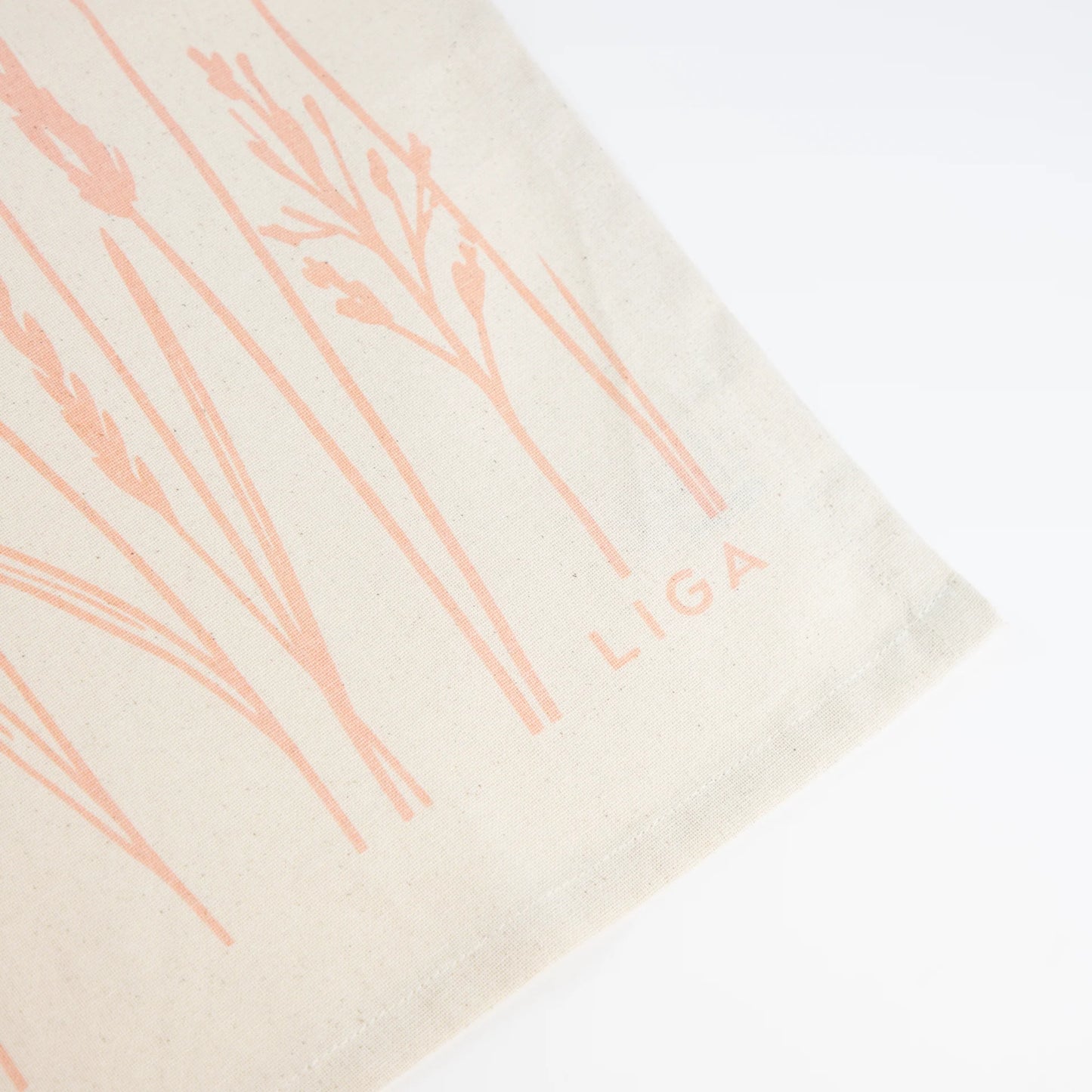 Liga Organic Tea Towel in Native Grasses & Bees