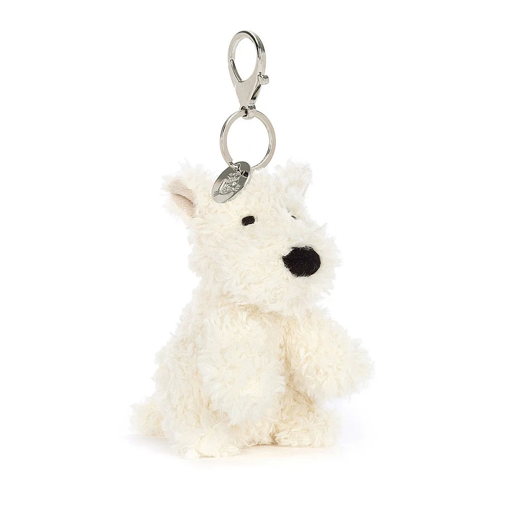 jellycat munro dog bag charm  