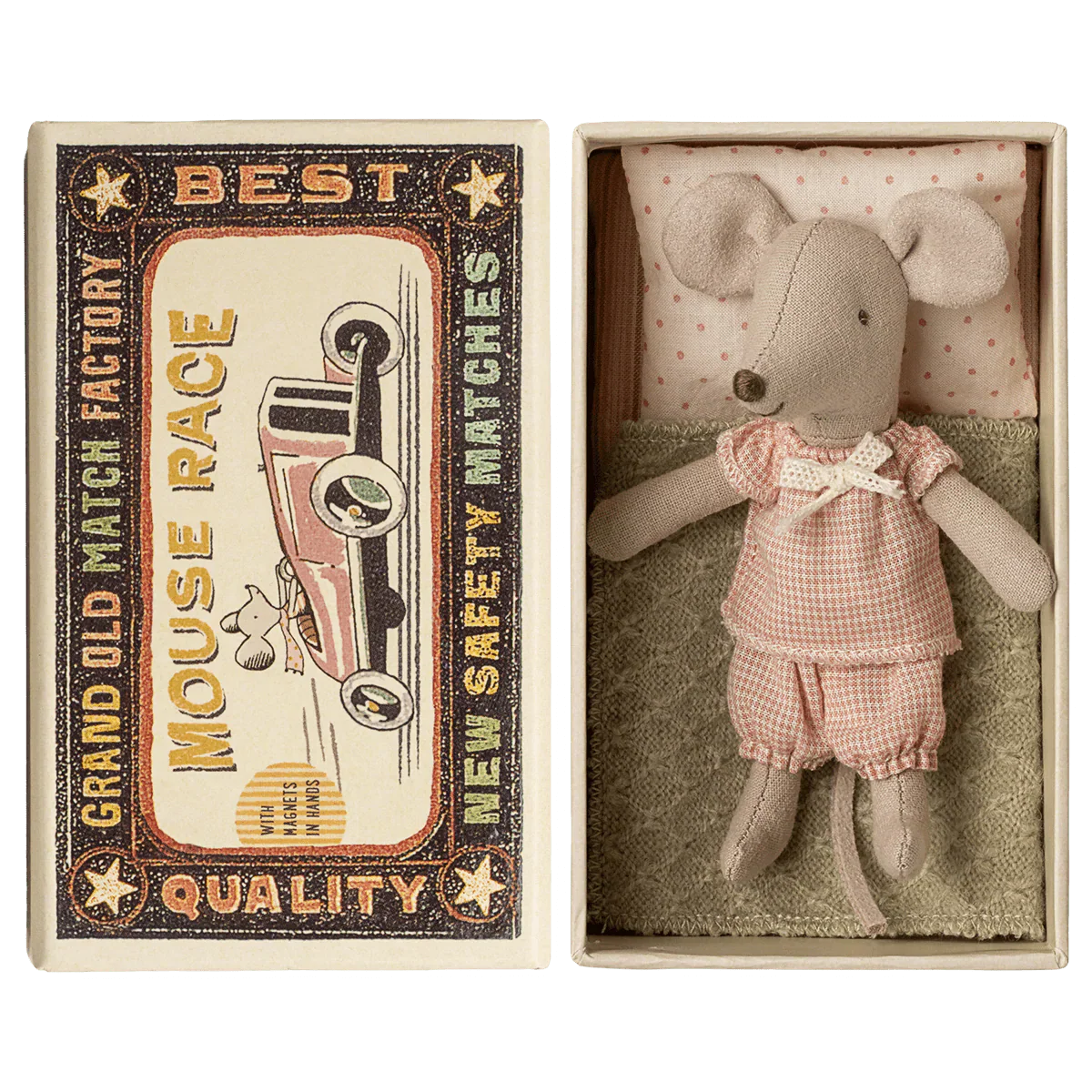 Maileg Little Sister Mouse in Matchbox