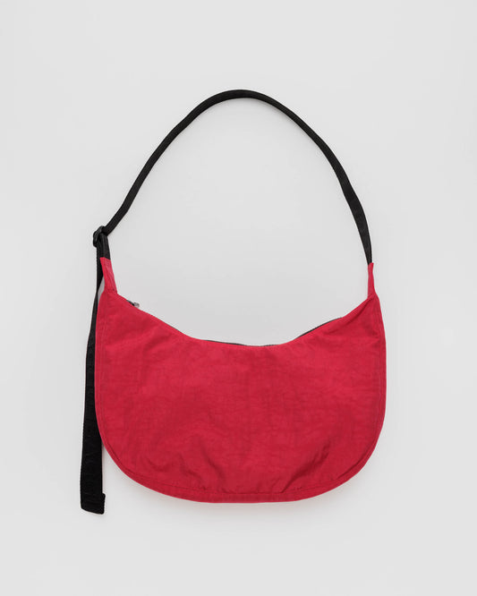 BAGGU Medium Nylon Crescent bag in candy apple red