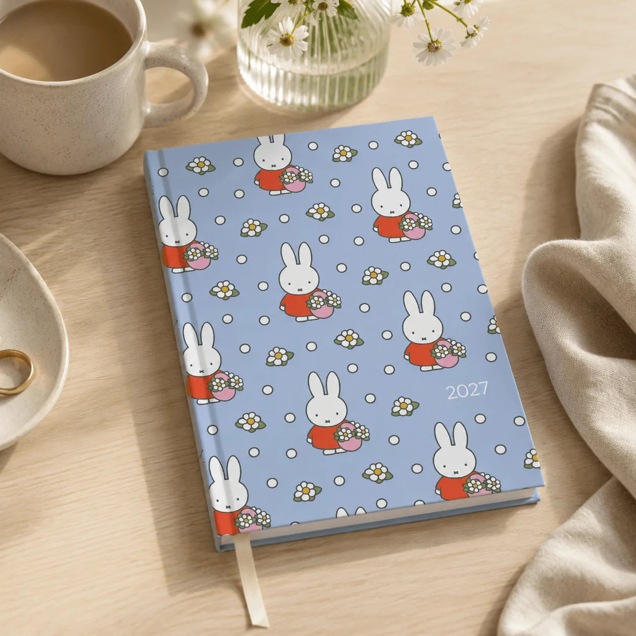 Miffy 2027 A5 Diary - Blue Flowers
