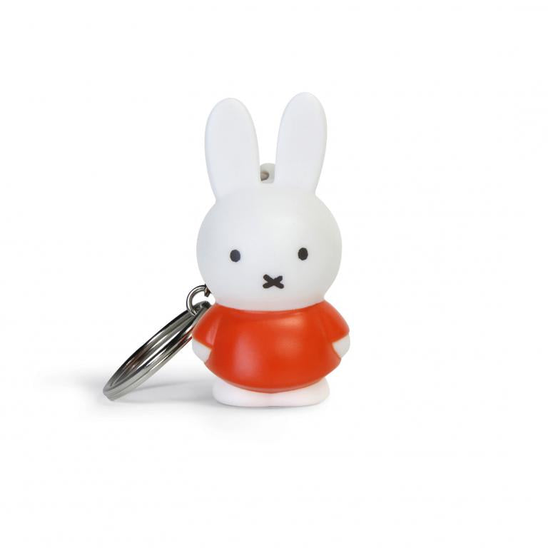 white Miffy Classic Keyring in Orange/Red dress