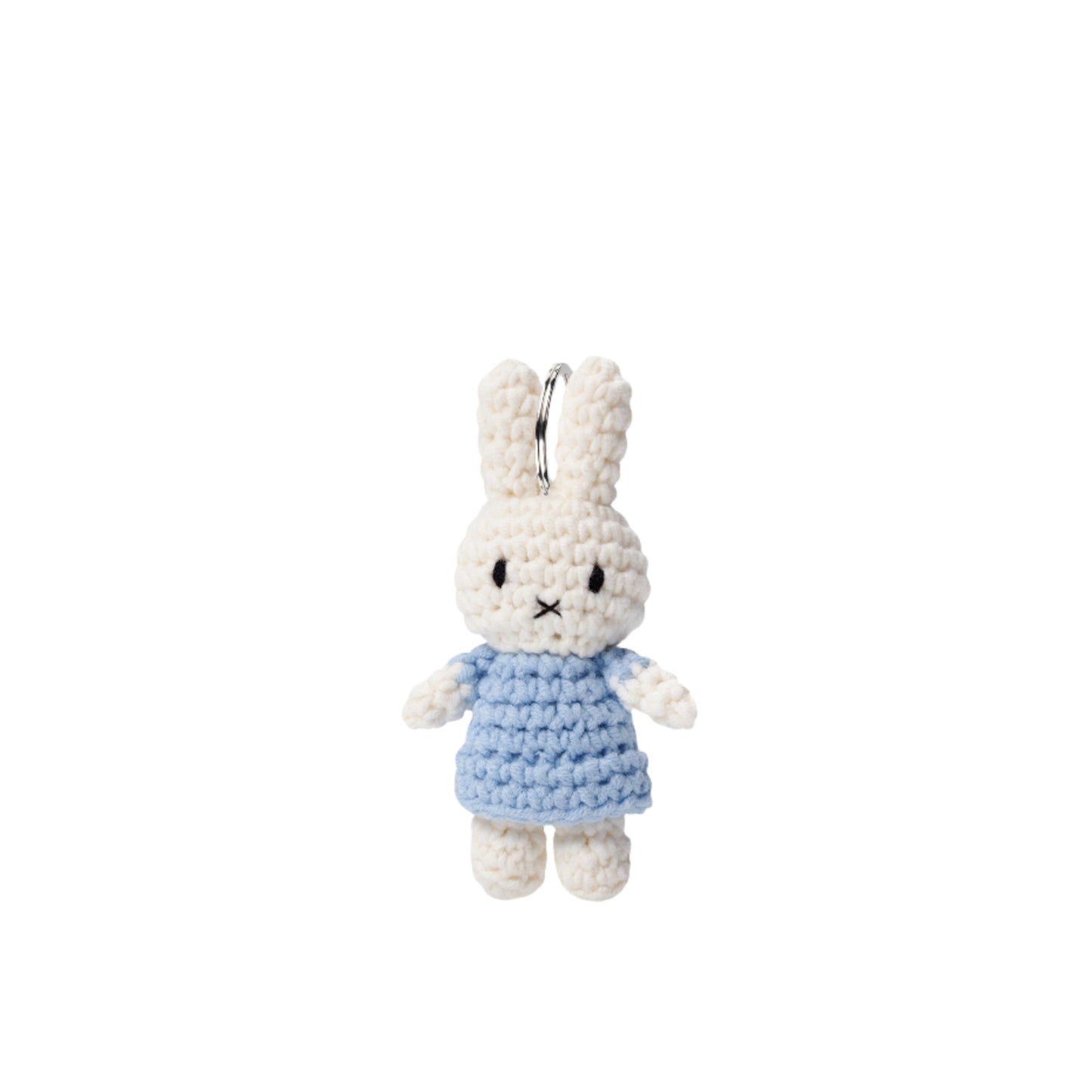 Miffy Handmade Crochet Keyring in Pastel Blue Dress
