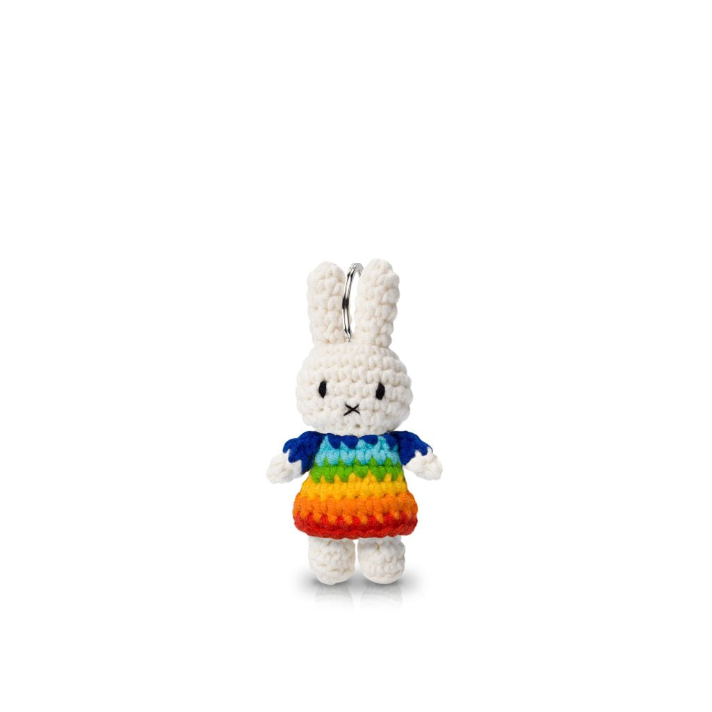 Miffy Handmade Crochet Keyring - Rainbow