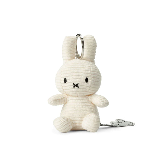 Miffy Corduroy Soft Toy Keyring 10cm - White