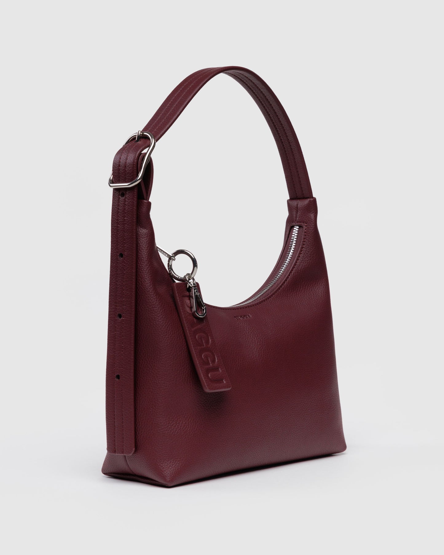 BAGGU Mini Recycled Leather Shoulder Bag - Mahogany