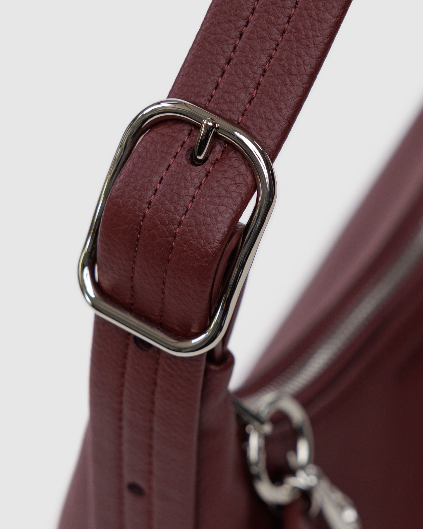 BAGGU Mini Recycled Leather Shoulder Bag - Mahogany