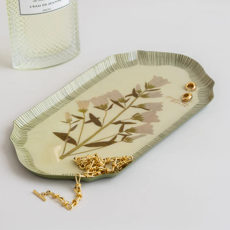 Roomytown Shaped Edge Enamel Tray β Campanula Bellflower