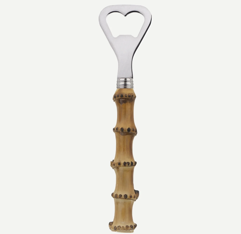 SABRE PARIS Bottle Opener with a Panda Bamboo Light Wood handle on a white background