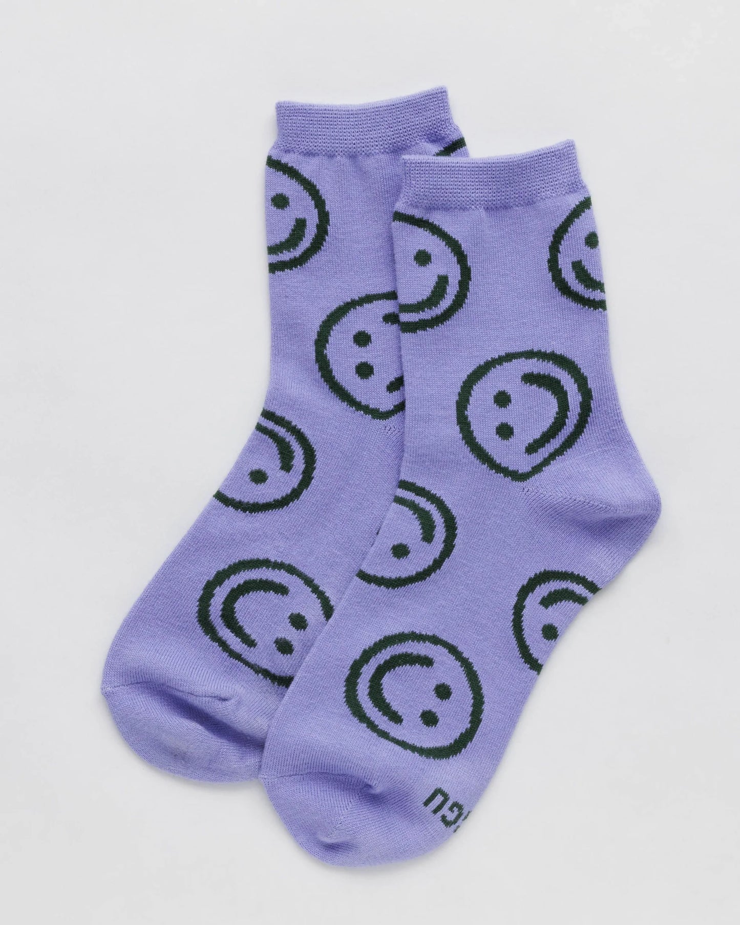 ADULT Crew socks in lavender happy