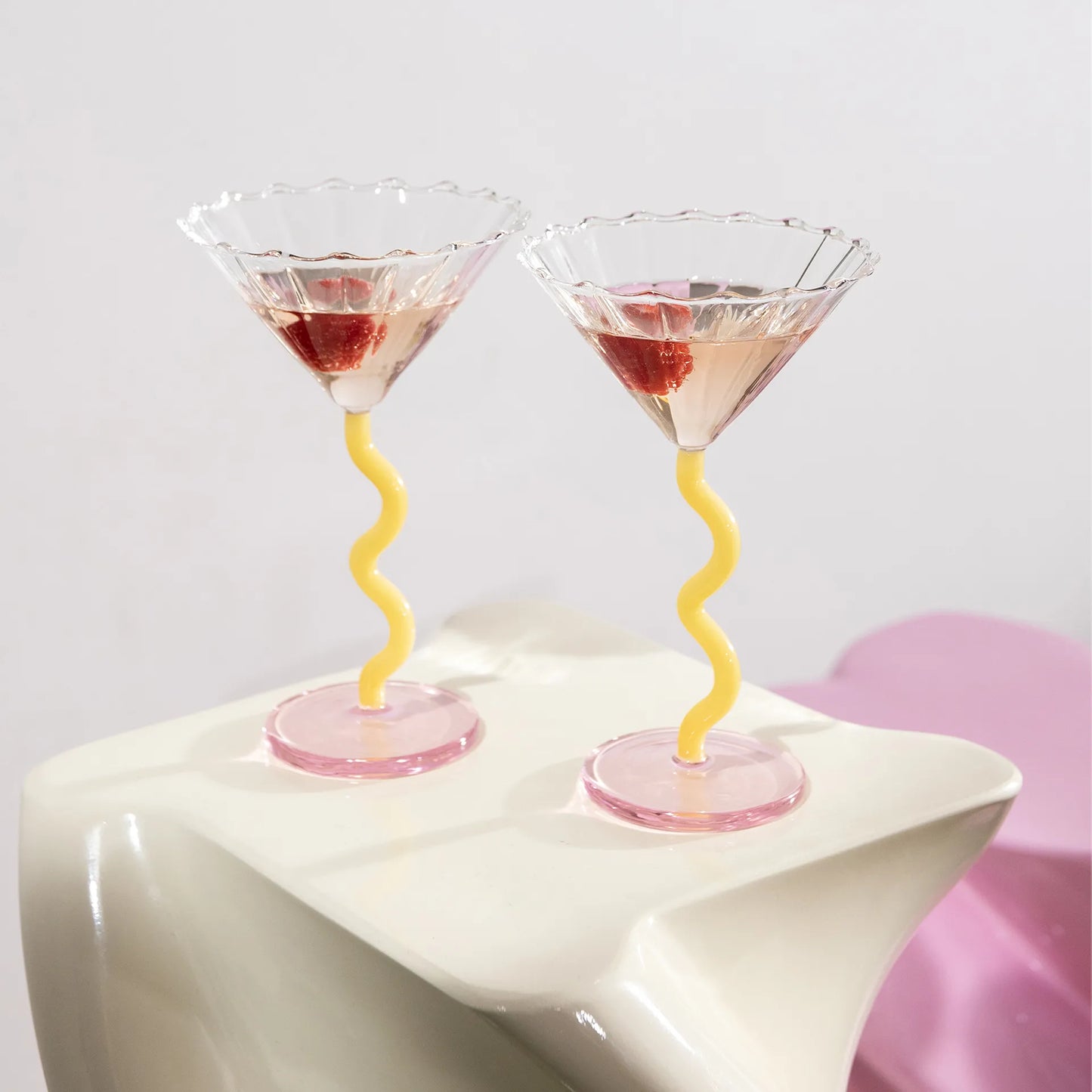 &Klevering Coupe Curve - Caramel Set of 2