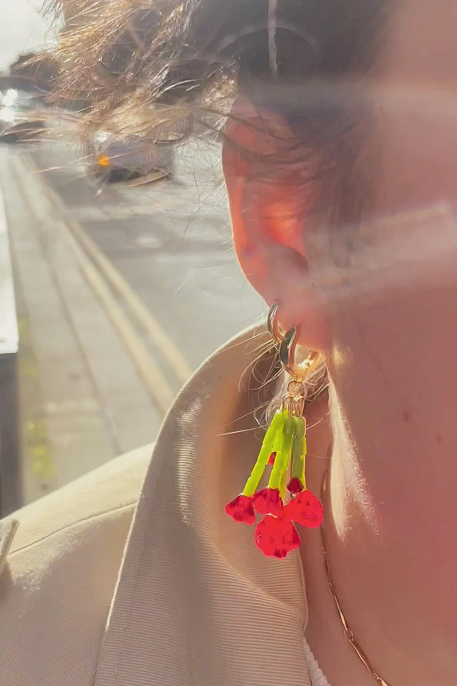 Blóma! Rossa Bouquet Mini Hoop Earrings