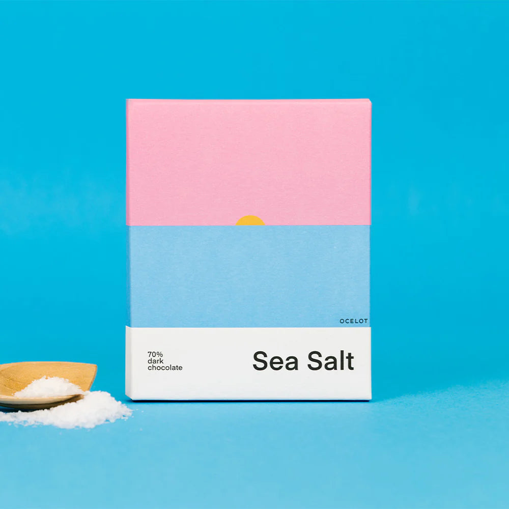 Ocelot Sea Salt - Organic 70% Dark Chocolate bar