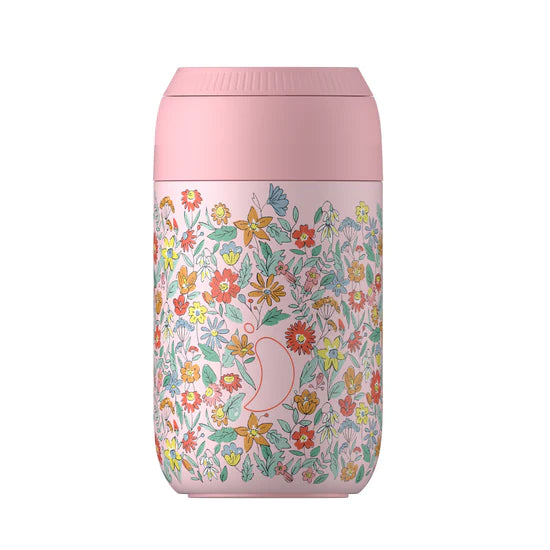 Chilly's Series 2 Liberty Summer Sprigs 340ml Coffee Cup - Blush Pink