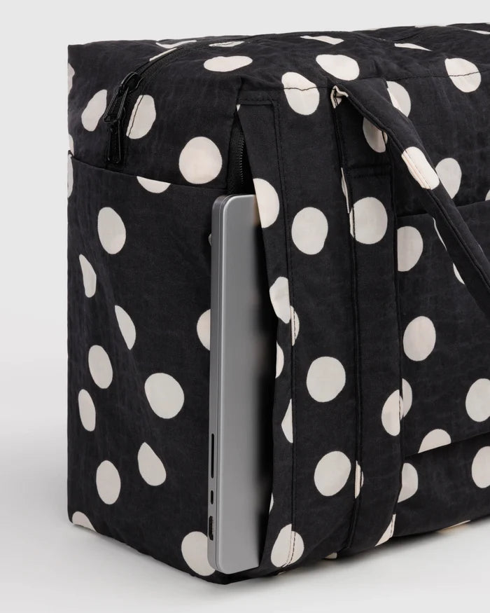 BAGGU Cloud Carry-on - Black and Cream Polka Dot
