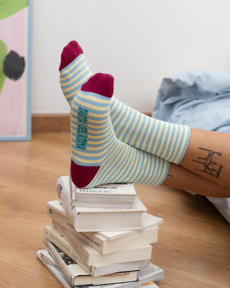 Tarta Gelatina Striped Socks - Medium Butter Toast