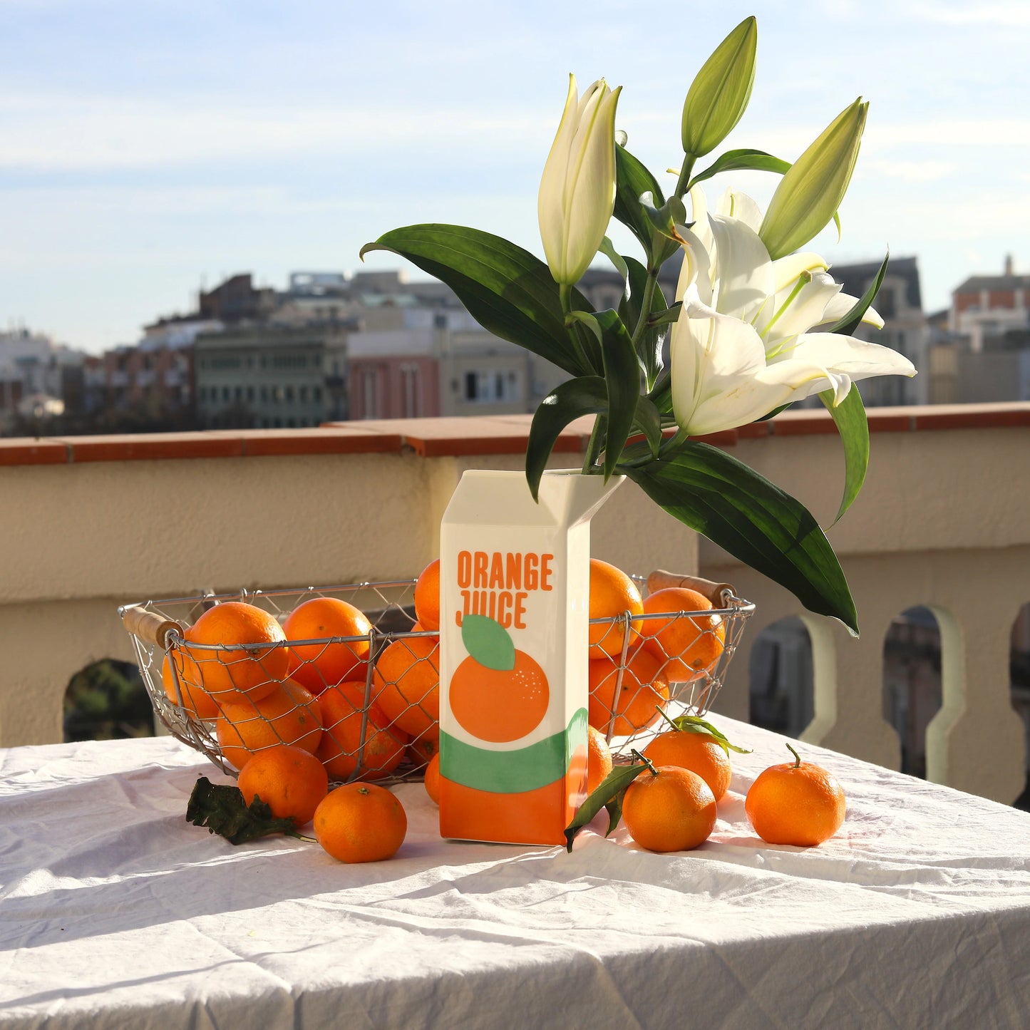 Fluid Market Ceramic Orange Juice Vase