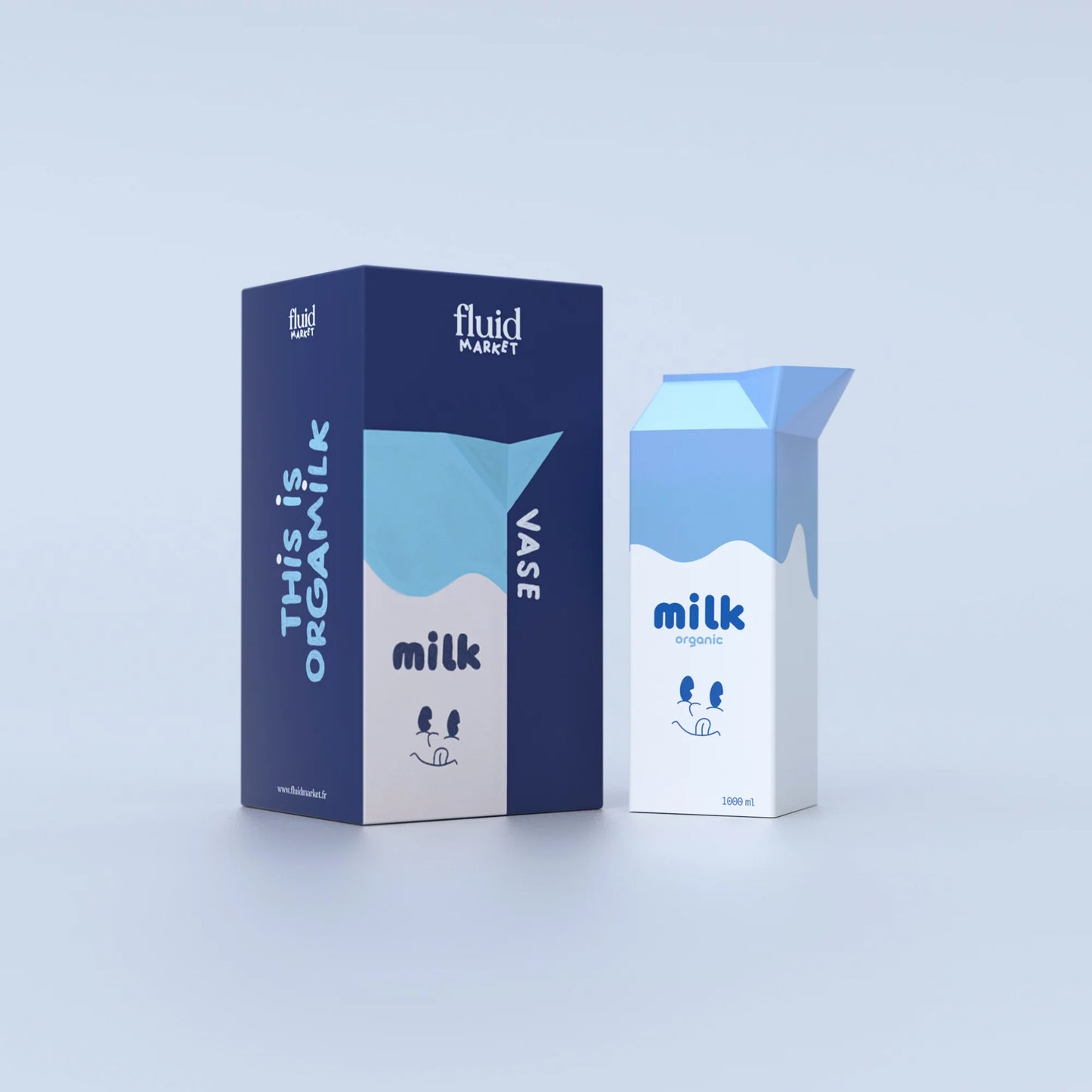 Fluid Market Ceramic Milk Vase