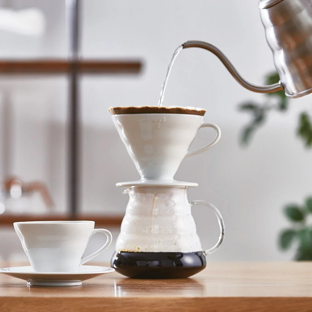 Hario V60 Ceramic Coffee Dripper White Size 02