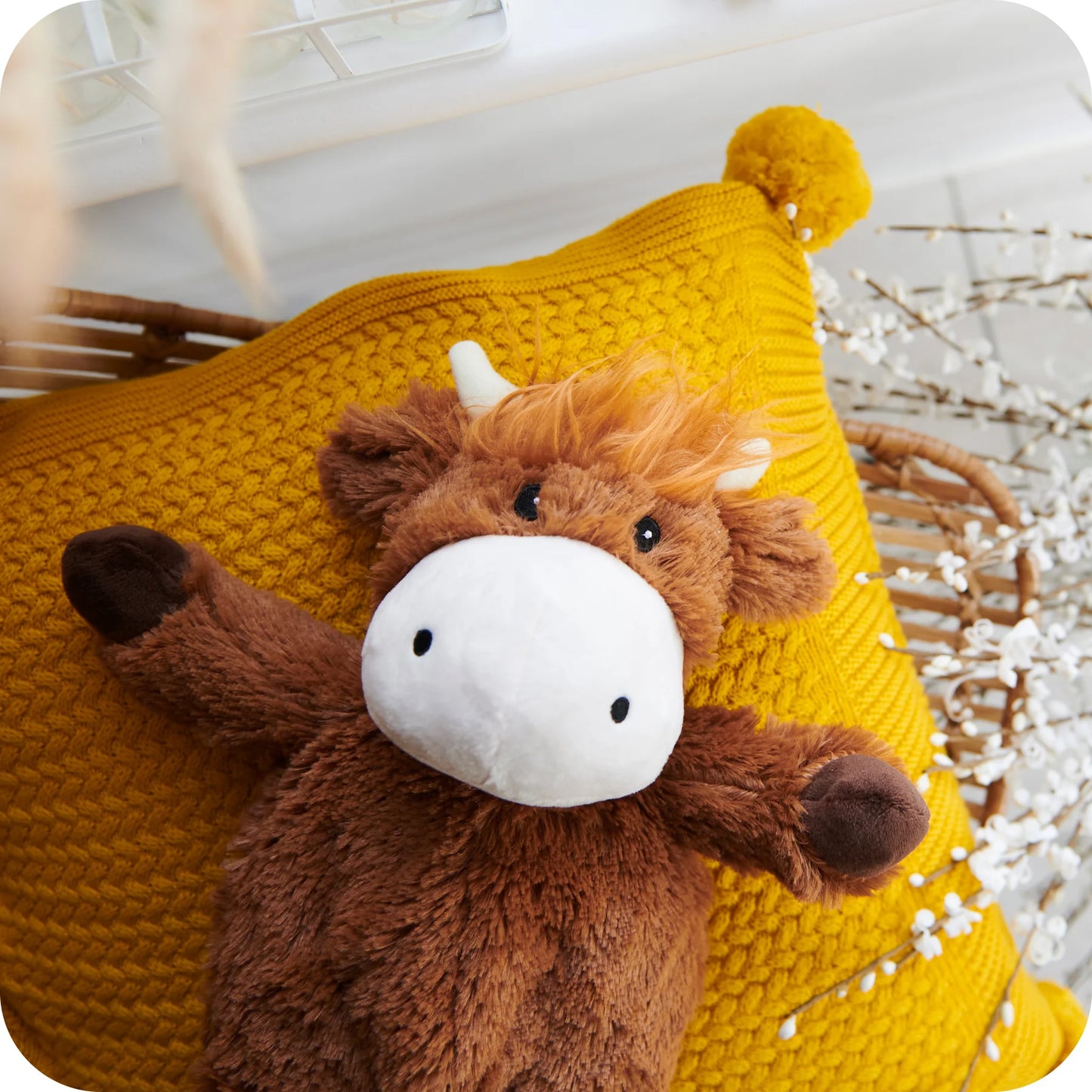 Warmies Highland Cow Snuggable Hottie Heatable Toy
