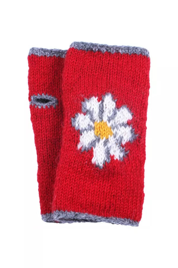 Pachamama Daisy Handwarmer in Red