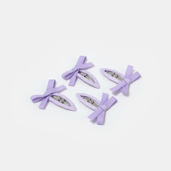 Chunks Bow Snap Clip in Lilac