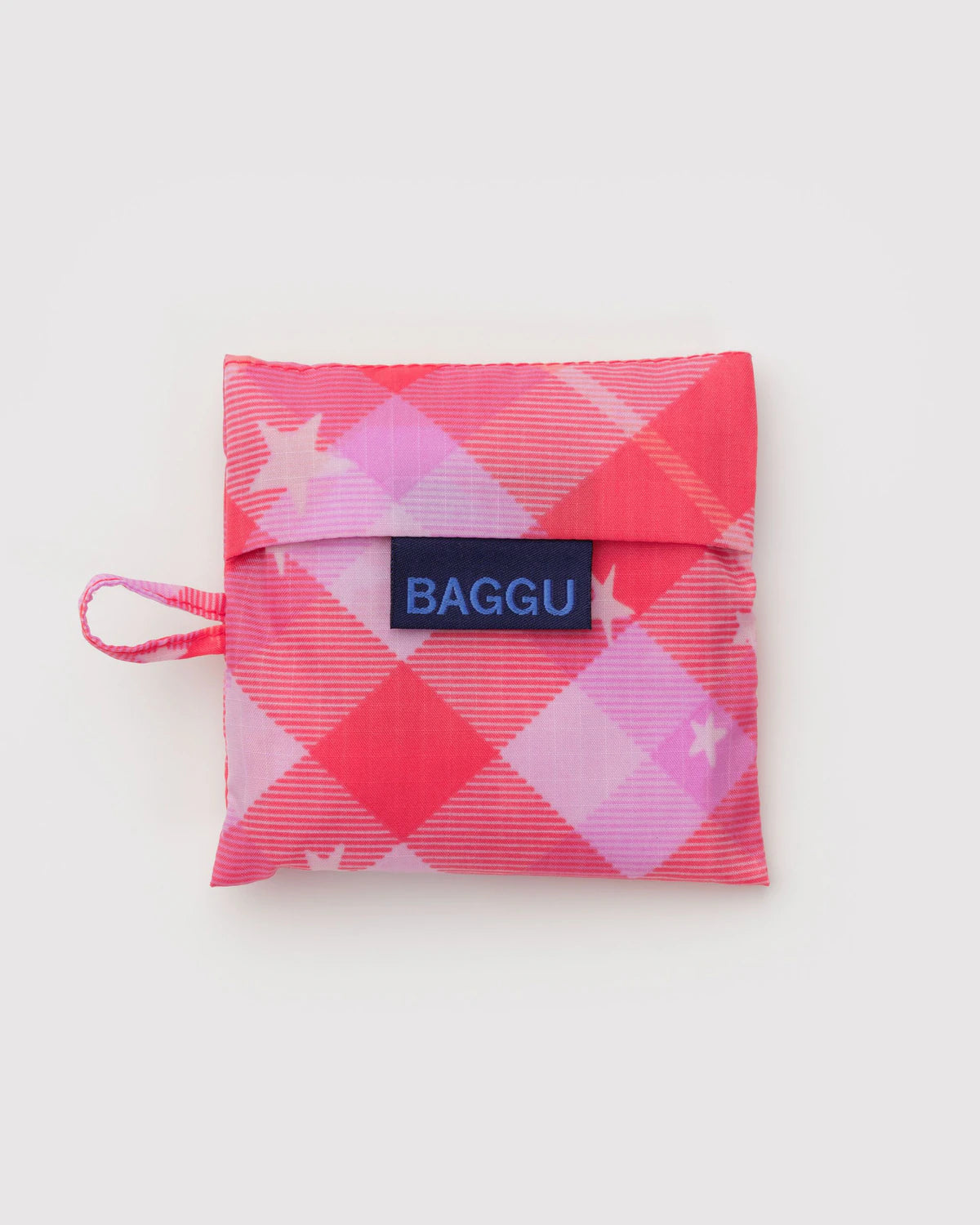 BAGGU Baby Reusable Bag - Pink Star Plaid