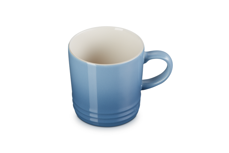 Le Creuset Stoneware mug in chambray a ligh cool-toned blue