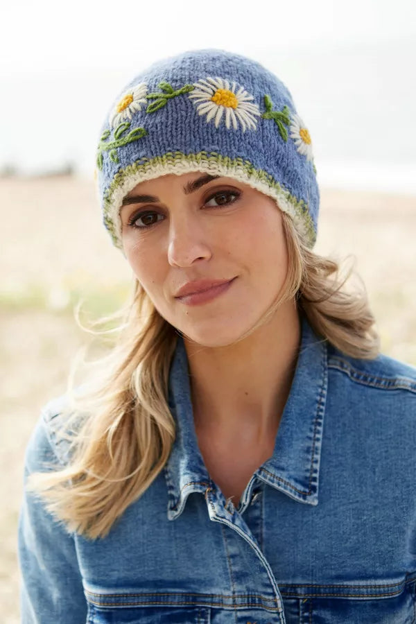 Pachamama Daisy Chain Beanie Jacaranda