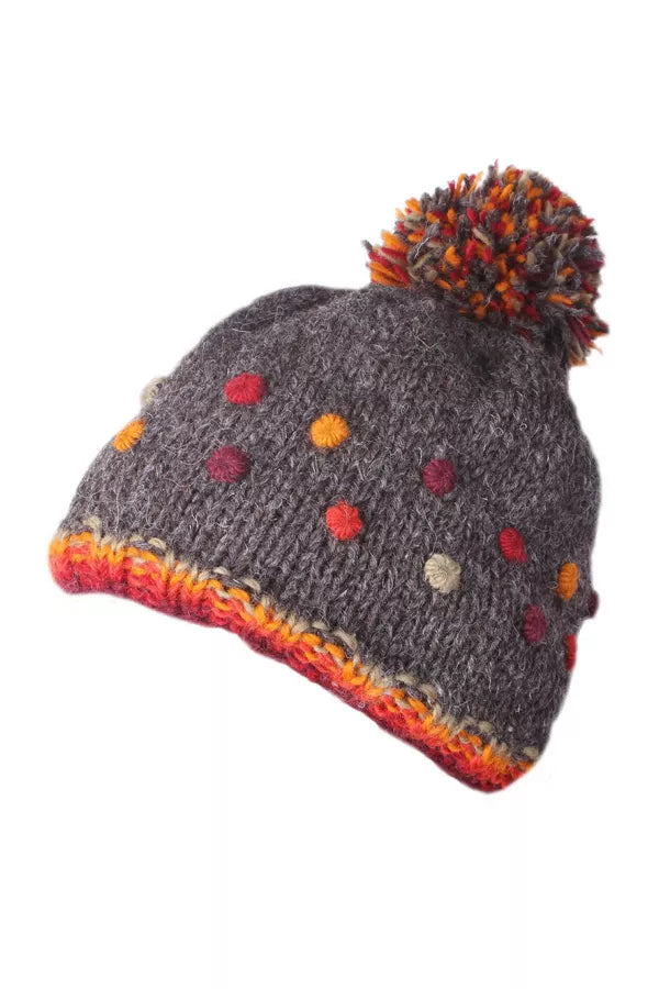 Pachamama Montpellier Bobble Beanie - Bark