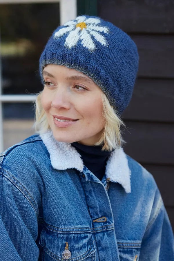 Pachamama Blue Daisy Beanie