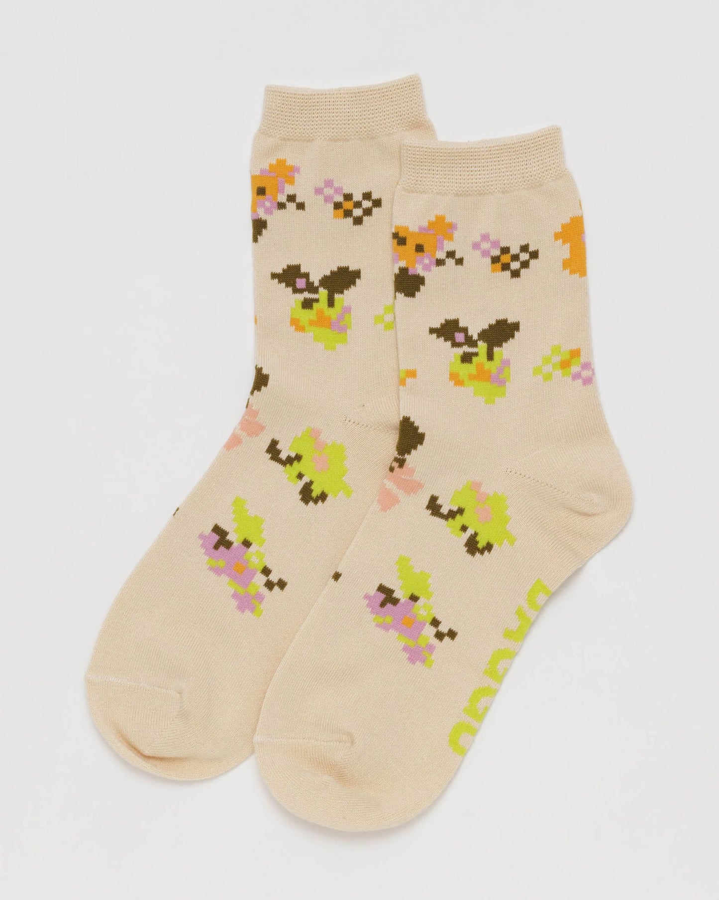 adult crew socks from baggu in tapestry floral