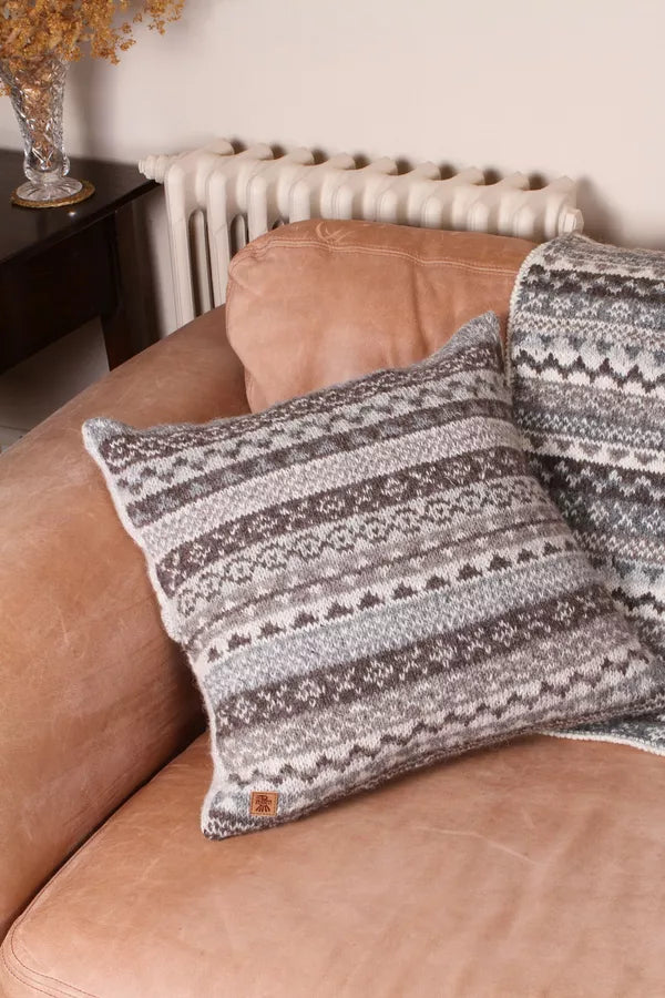 Pachamama Classic Fairisle Cushion Natural