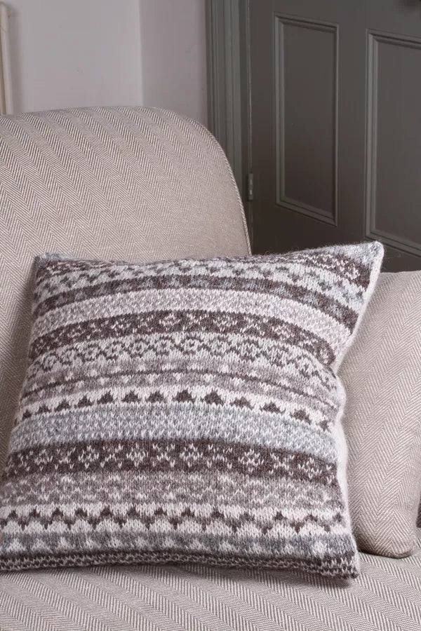 Pachamama Classic Fairisle Cushion Natural