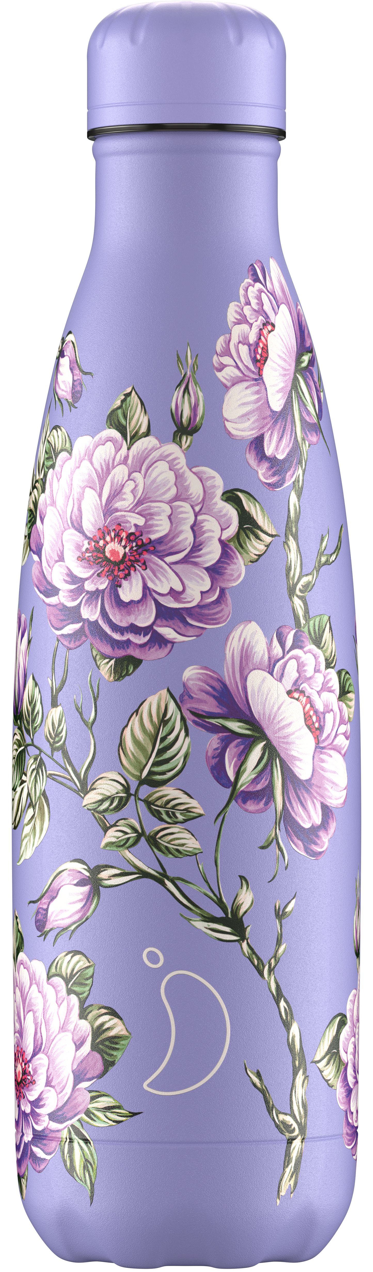 chilly's bottle floral edition 500ml - violet roses