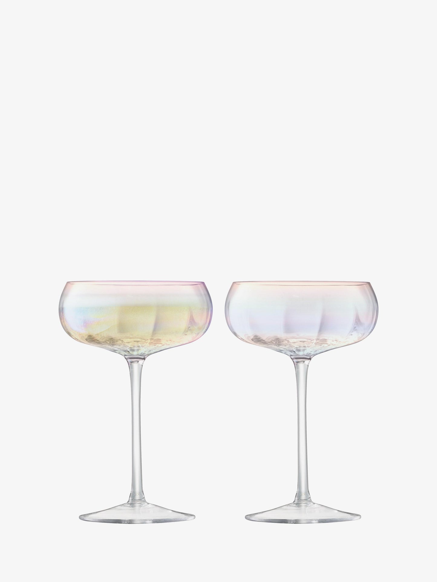 LSA Pearl Champagne Saucer 300ml Set of 2 - Mother of Pearl