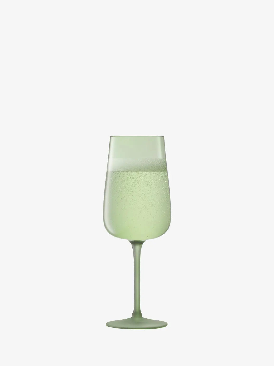 LSA Arc Contrast Flute Glass 280ml Set of 2 - Moss