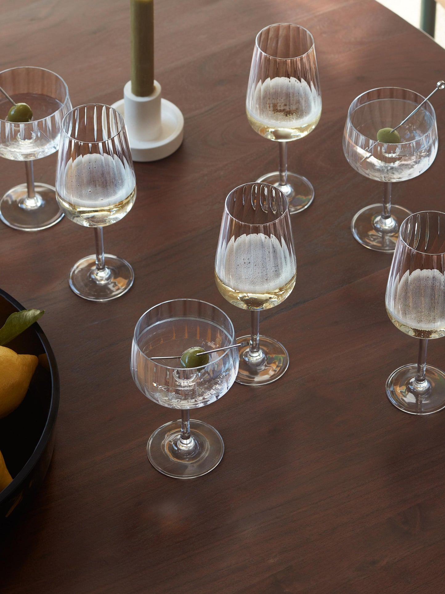 LSA Arc Flow Flute Glass 280ml Set of 2 - Clear