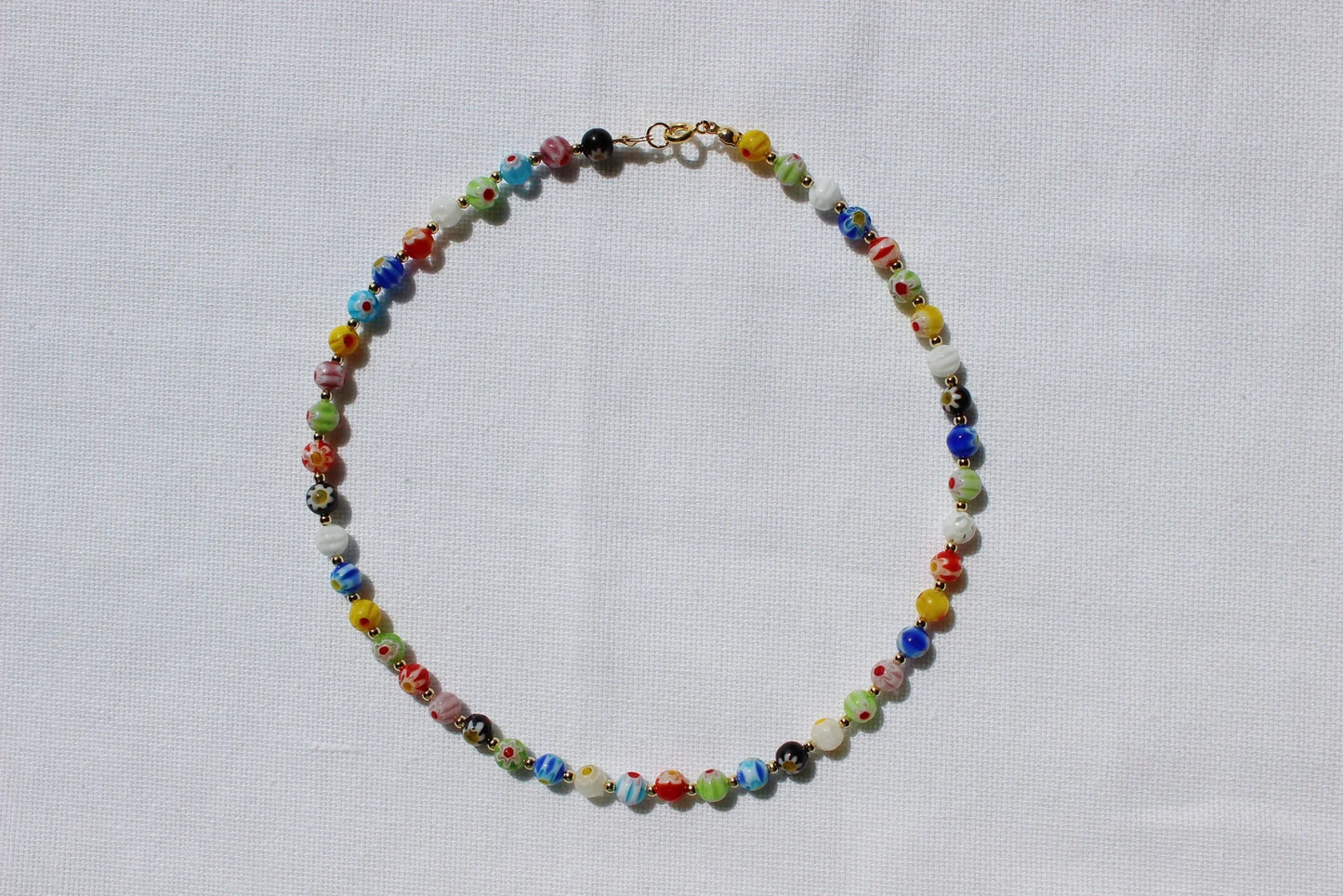 Wonder Lounge Millefiori Glass Beaded Necklace