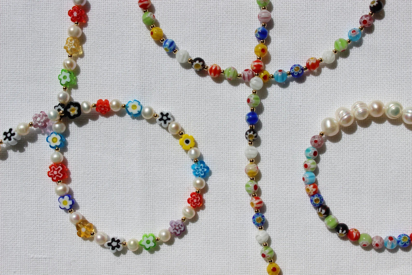 Wonder Lounge Millefiori Glass Beaded Necklace