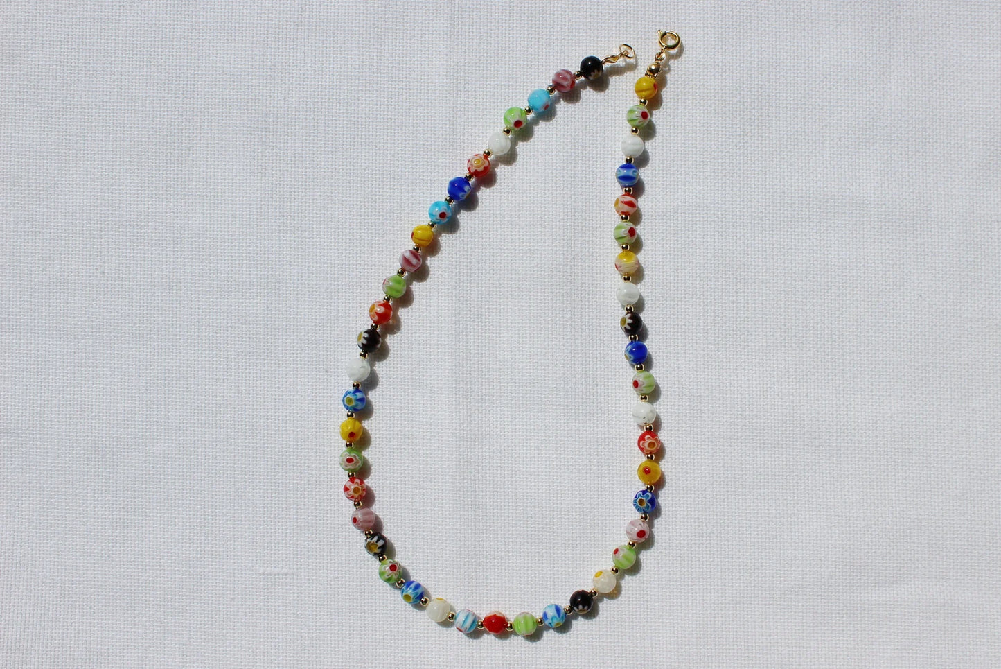 Wonder Lounge Millefiori Glass Beaded Necklace