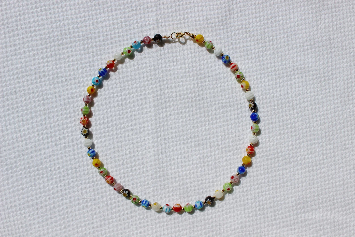 Wonder Lounge Millefiori Glass Beaded Necklace