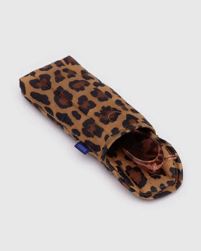 BAGGU Puffy Glasses Sleeve - Leopard