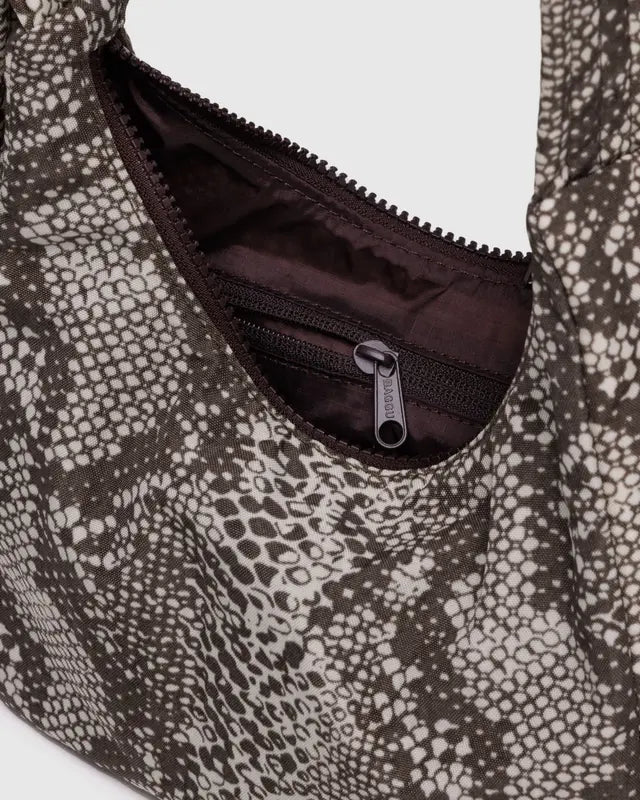 BAGGU Mini Nylon Shoulder Bag - Snakeskin