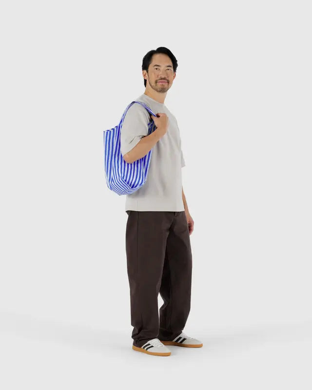 BAGGU Standard Reusable Bag - Blue Painted Stripe