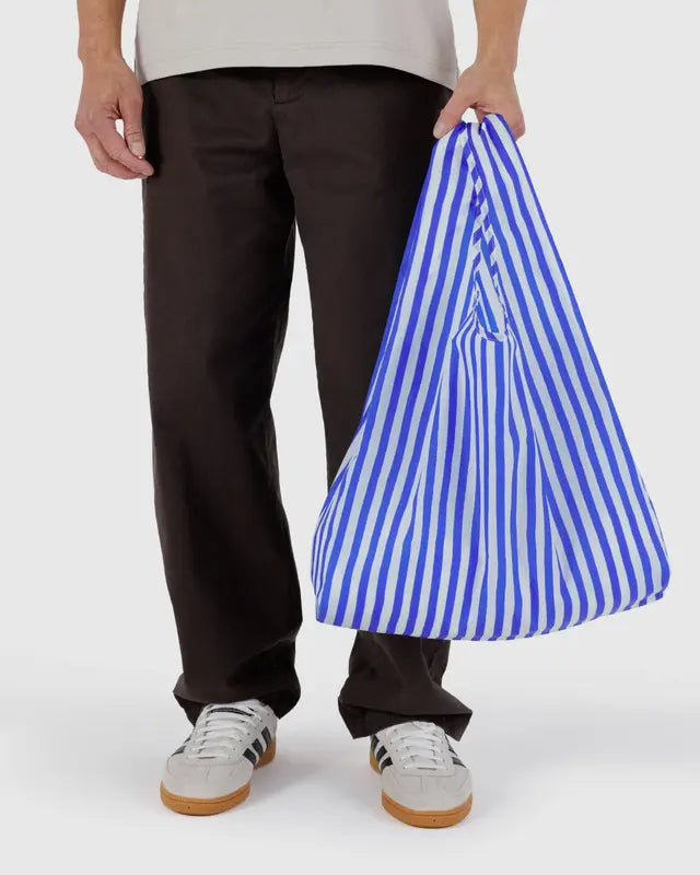 BAGGU Standard Reusable Bag - Blue Painted Stripe